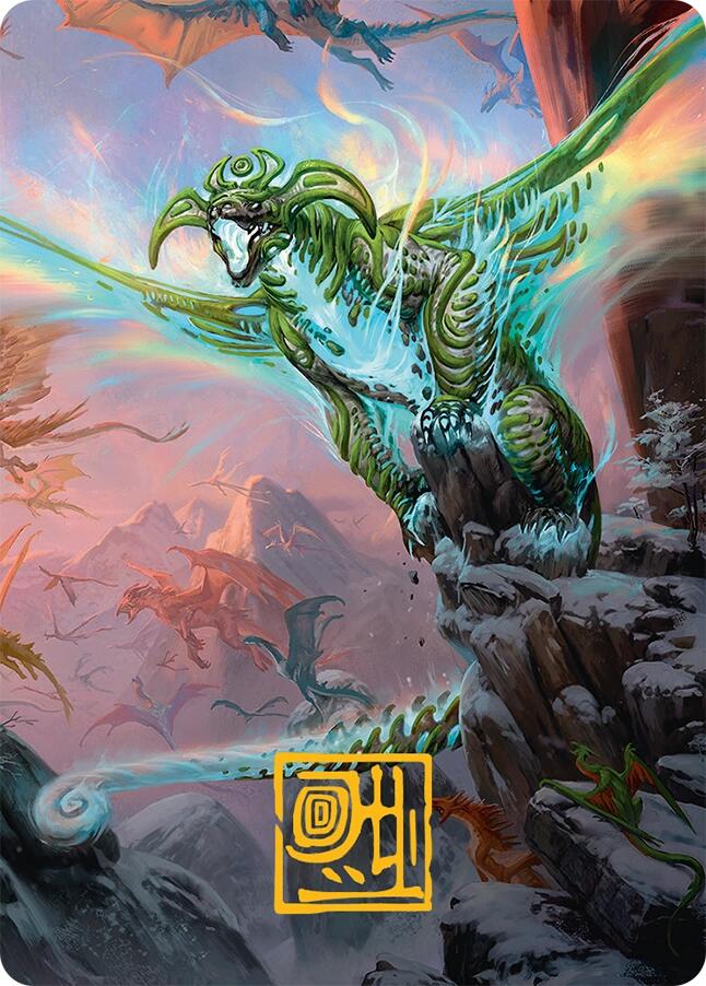 Ureni of the Unwritten Art Card (51/54) (Gold-Stamped Signature) [Tarkir: Dragonstorm Art Series] | Card Merchant Takapuna