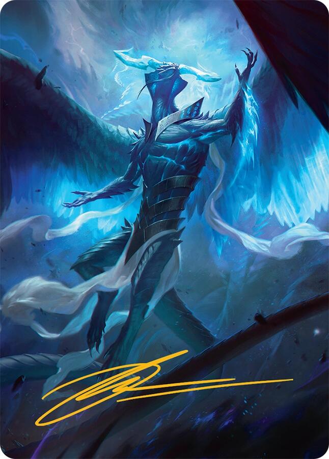 Ugin, Eye of the Storms Art Card (1/54) (Gold-Stamped Signature) [Tarkir: Dragonstorm Art Series] | Card Merchant Takapuna