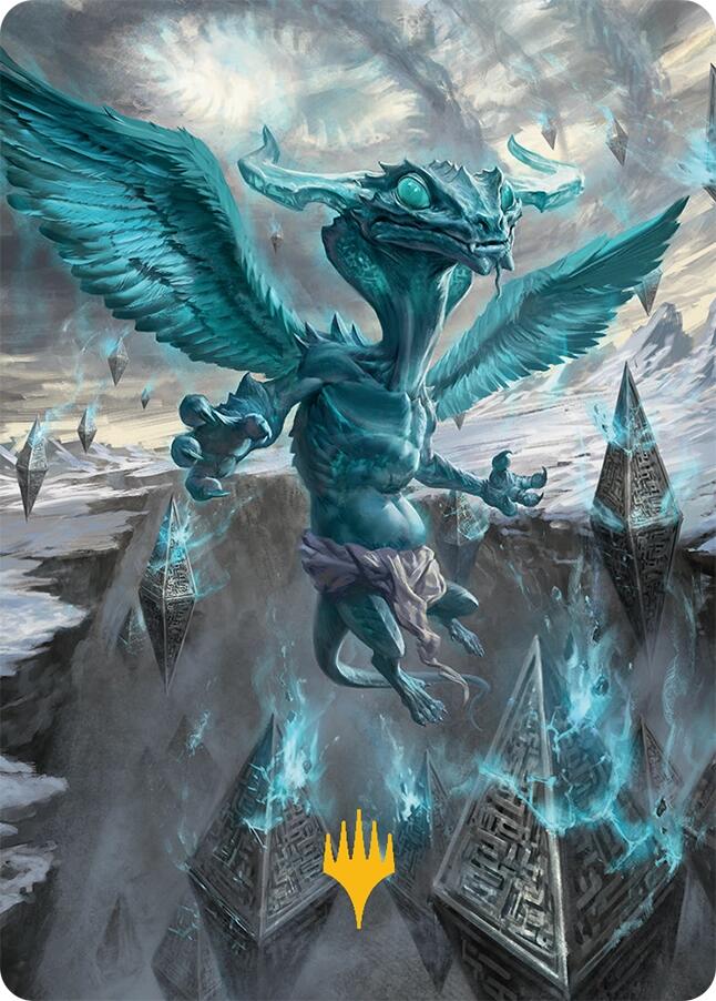 Ugin, Eye of the Storms Art Card (47/54) (Gold-Stamped Signature) [Tarkir: Dragonstorm Art Series] | Card Merchant Takapuna