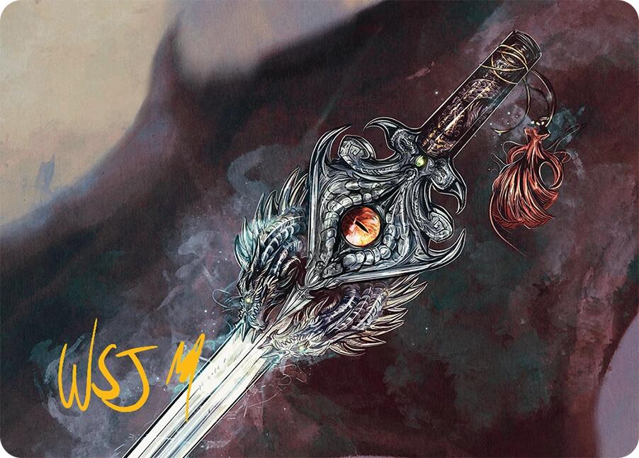 Dragonfire Blade Art Card (40/54) (Gold-Stamped Signature) [Tarkir: Dragonstorm Art Series] | Card Merchant Takapuna