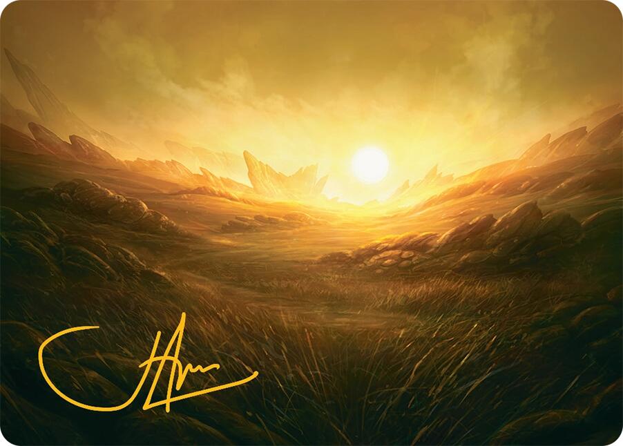 Plains Art Card (31/54) (Gold-Stamped Signature) [Tarkir: Dragonstorm Art Series] | Card Merchant Takapuna