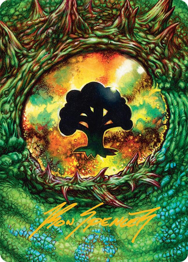 Forest Art Card (32/54) (Gold-Stamped Signature) [Tarkir: Dragonstorm Art Series] | Card Merchant Takapuna