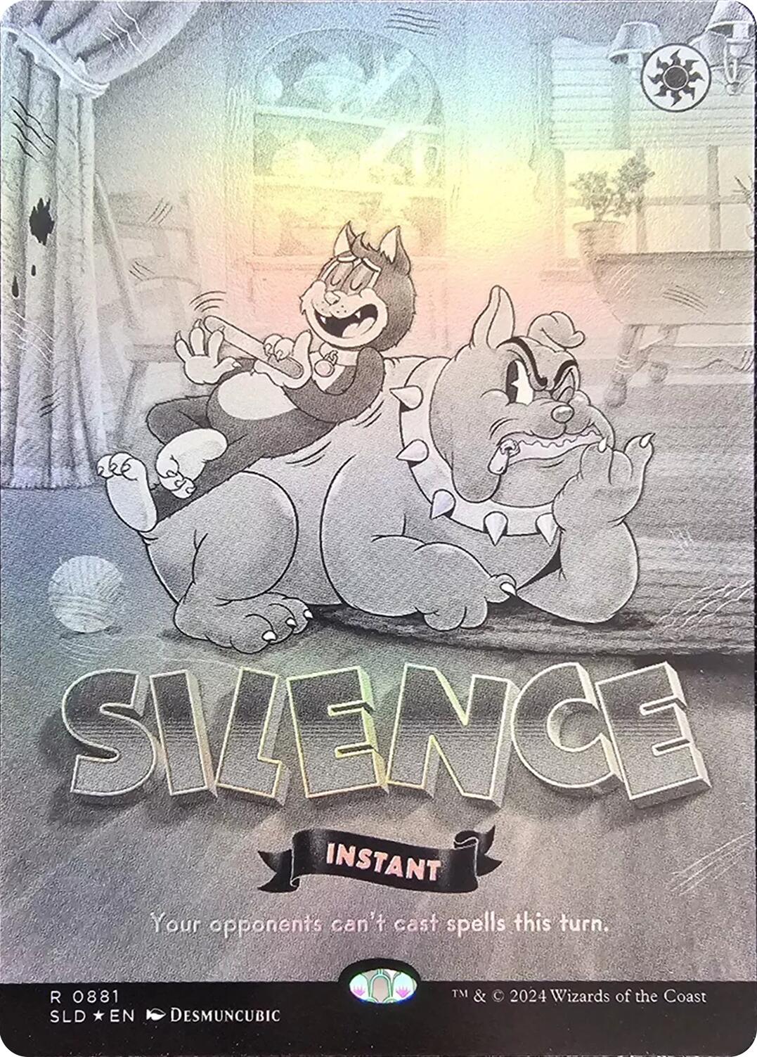 Silence (0881) (Black & White Foil) [Secret Lair Drop Series] | Card Merchant Takapuna