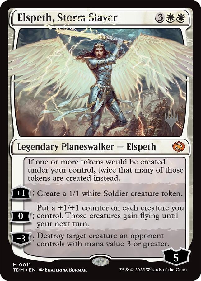 Elspeth, Storm Slayer [Tarkir: Dragonstorm Promos] | Card Merchant Takapuna