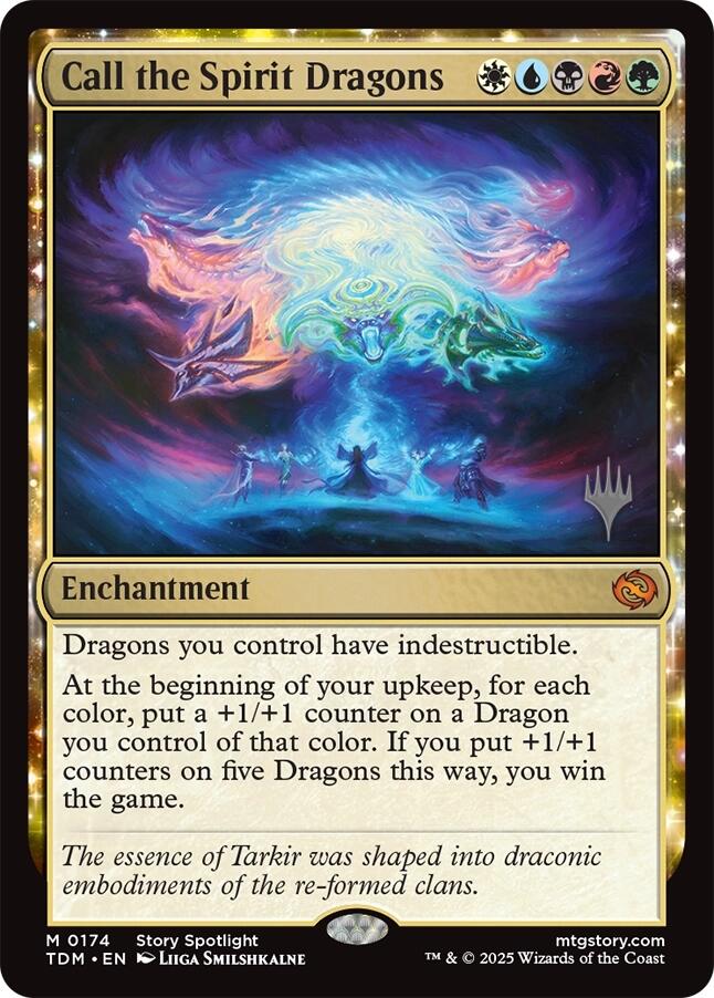 Call the Spirit Dragons [Tarkir: Dragonstorm Promos] | Card Merchant Takapuna
