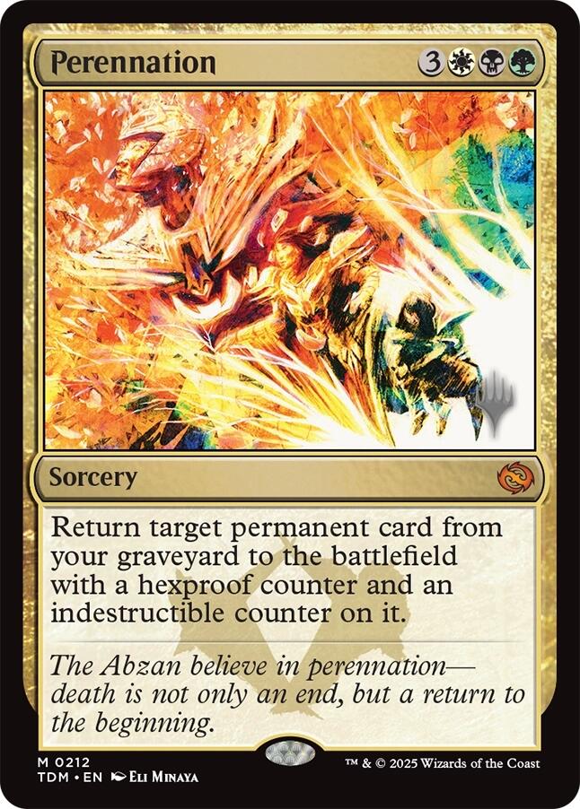 Perennation (Promo Pack) [Tarkir: Dragonstorm Promos] | Card Merchant Takapuna