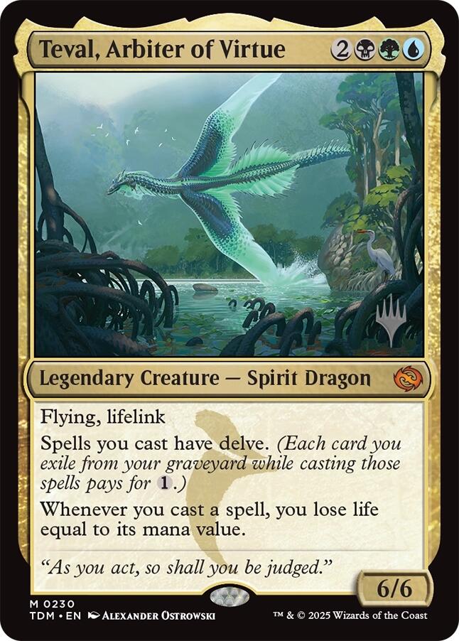 Teval, Arbiter of Virtue [Tarkir: Dragonstorm Promos] | Card Merchant Takapuna