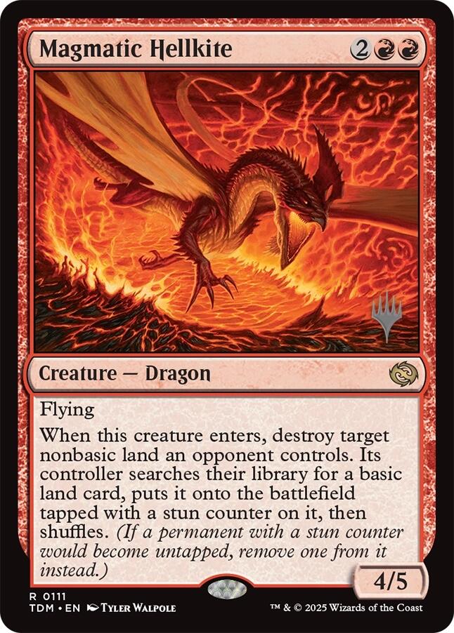 Magmatic Hellkite [Tarkir: Dragonstorm Promos] | Card Merchant Takapuna