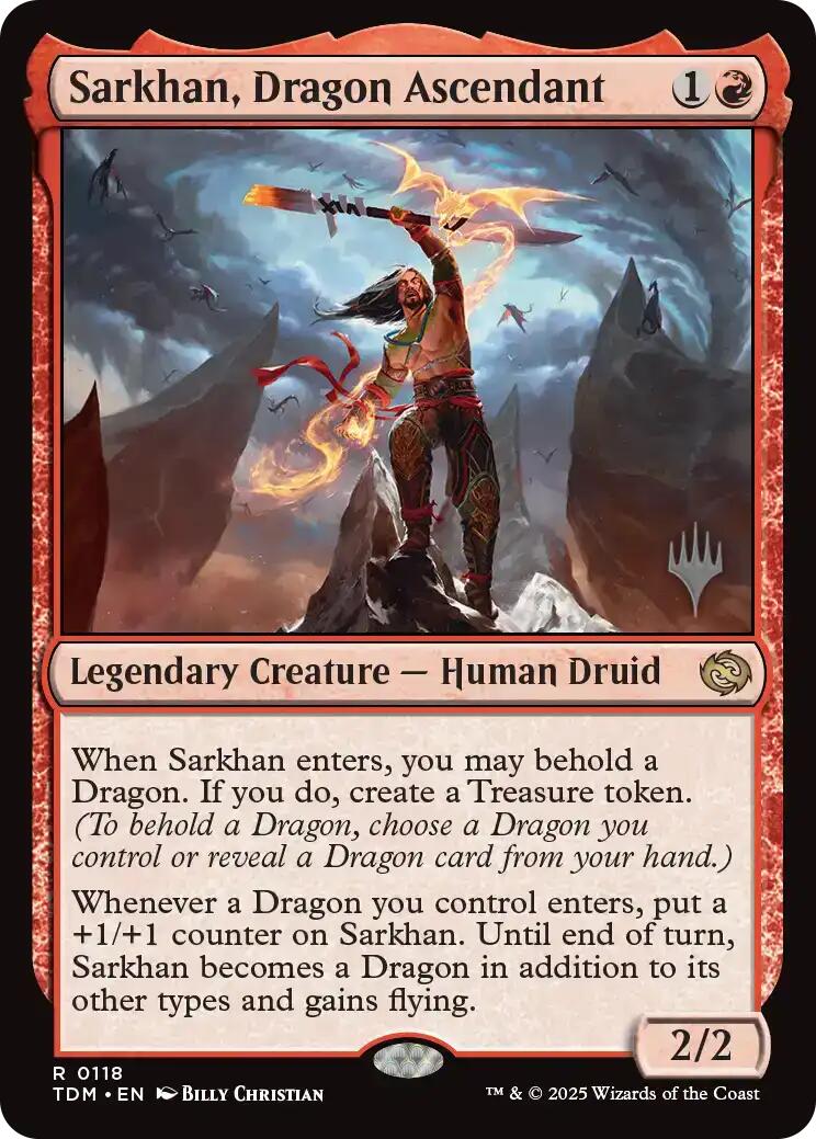 Sarkhan, Dragon Ascendant [Tarkir: Dragonstorm Promos] | Card Merchant Takapuna
