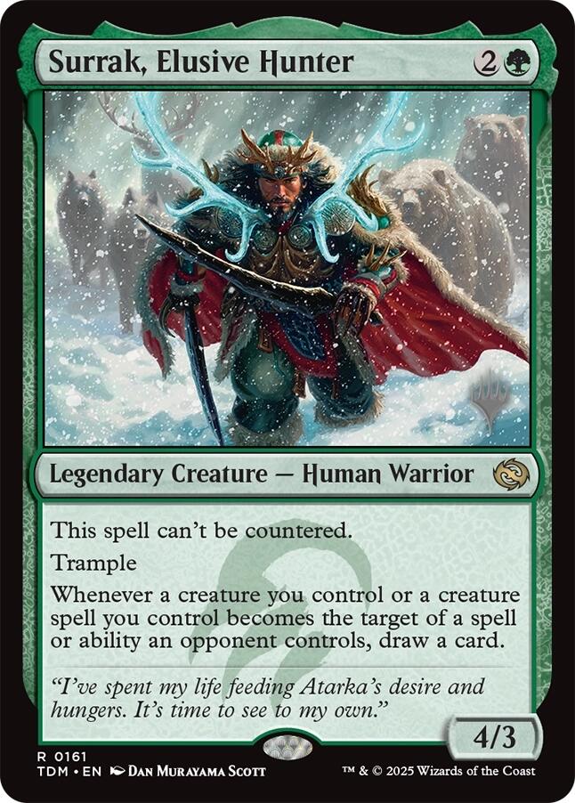 Surrak, Elusive Hunter [Tarkir: Dragonstorm Promos] | Card Merchant Takapuna