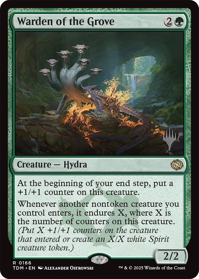 Warden of the Grove [Tarkir: Dragonstorm Promos] | Card Merchant Takapuna