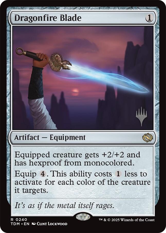 Dragonfire Blade [Tarkir: Dragonstorm Promos] | Card Merchant Takapuna