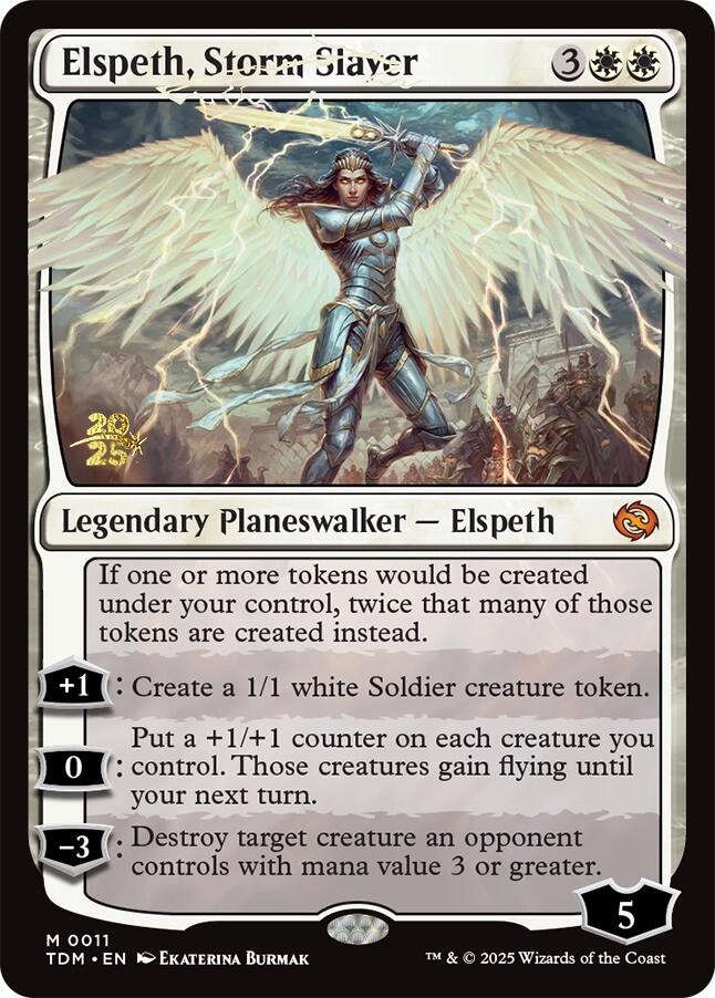 Elspeth, Storm Slayer [Tarkir: Dragonstorm Prerelease Promos] | Card Merchant Takapuna