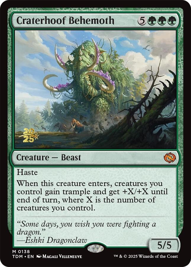 Craterhoof Behemoth [Tarkir: Dragonstorm Prerelease Promos] | Card Merchant Takapuna