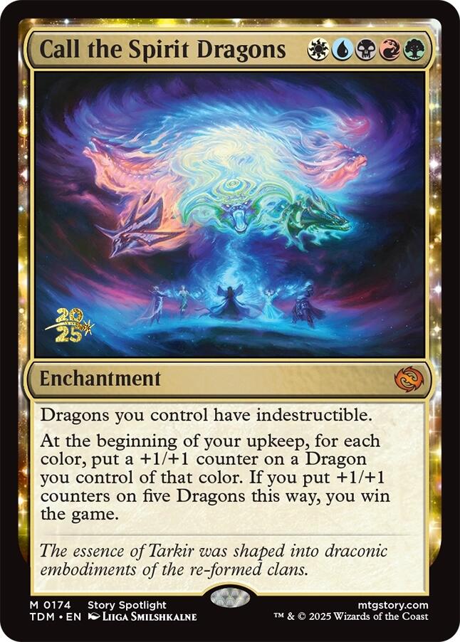 Call the Spirit Dragons [Tarkir: Dragonstorm Prerelease Promos] | Card Merchant Takapuna