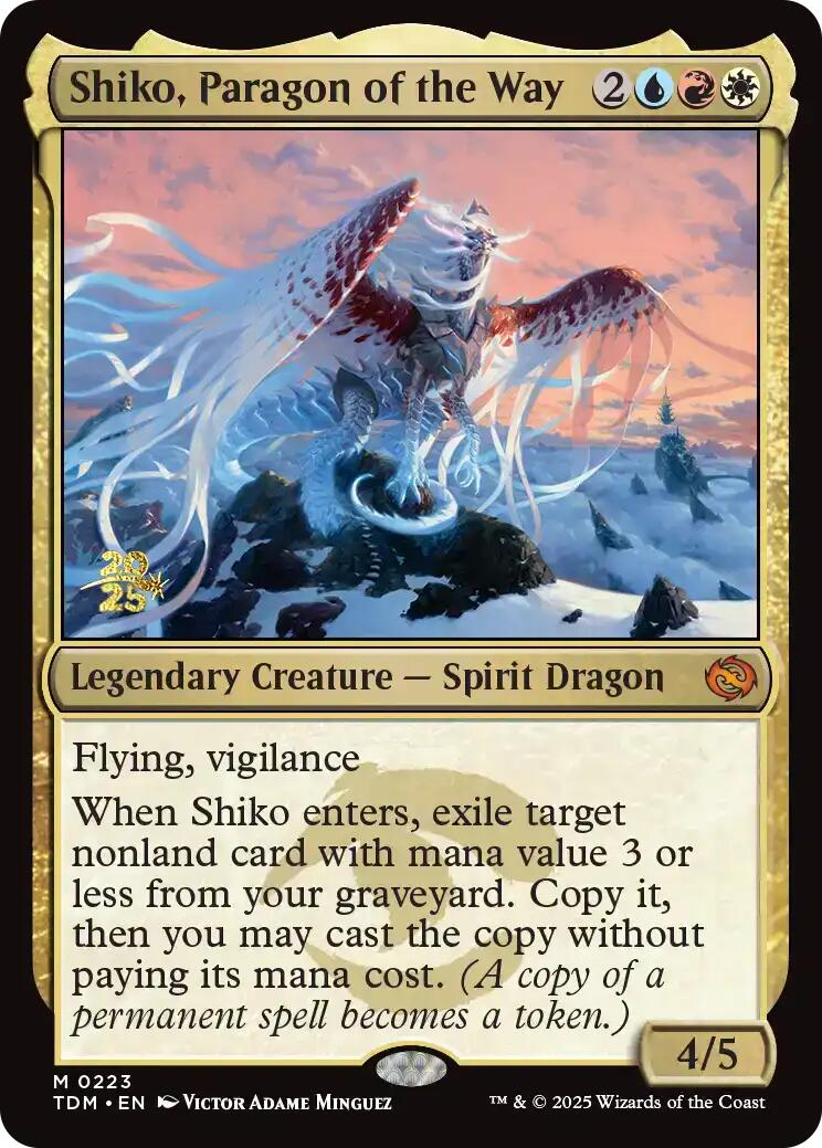 Shiko, Paragon of the Way [Tarkir: Dragonstorm Prerelease Promos] | Card Merchant Takapuna