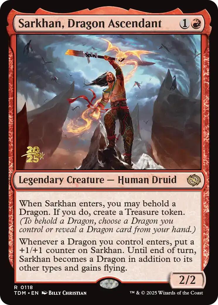 Sarkhan, Dragon Ascendant [Tarkir: Dragonstorm Prerelease Promos] | Card Merchant Takapuna