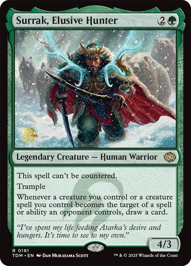 Surrak, Elusive Hunter [Tarkir: Dragonstorm Prerelease Promos] | Card Merchant Takapuna