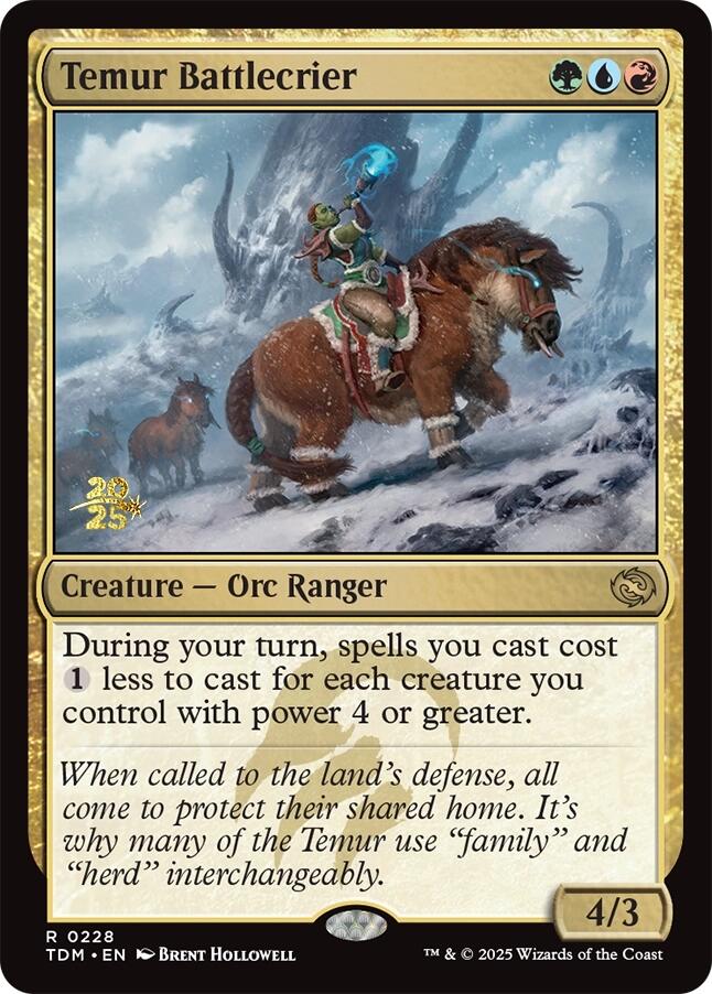 Temur Battlecrier [Tarkir: Dragonstorm Prerelease Promos] | Card Merchant Takapuna