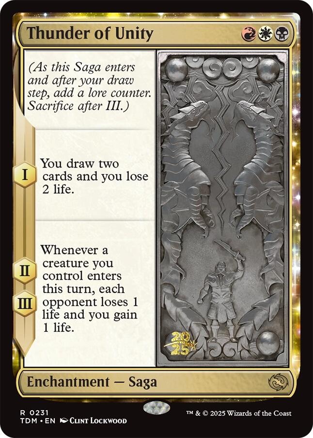 Thunder of Unity [Tarkir: Dragonstorm Prerelease Promos] | Card Merchant Takapuna
