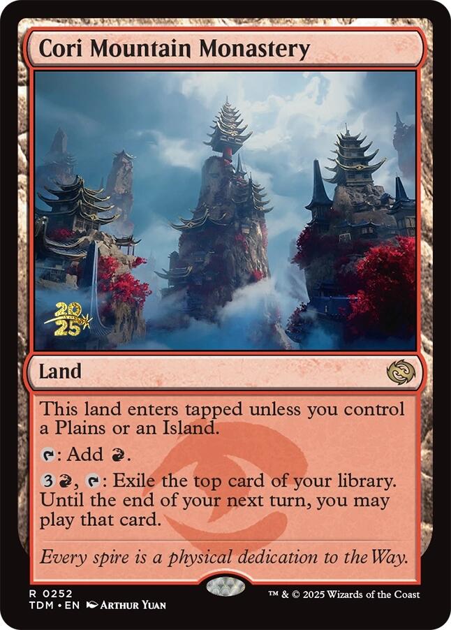 Cori Mountain Monastery [Tarkir: Dragonstorm Prerelease Promos] | Card Merchant Takapuna
