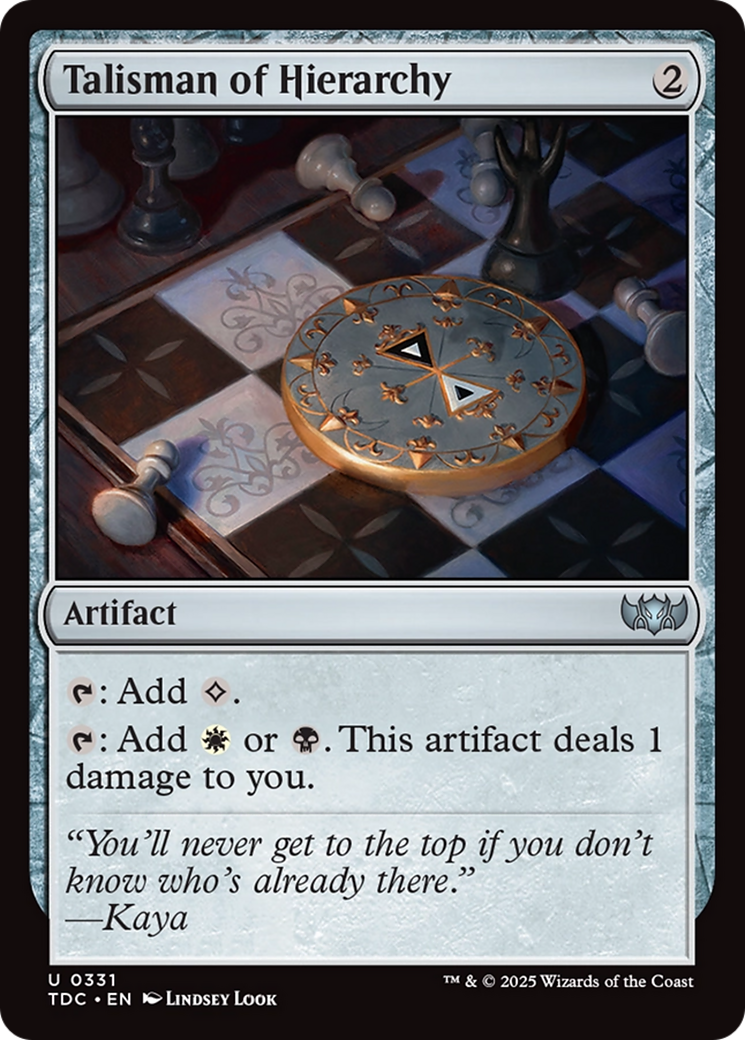 Talisman of Hierarchy [Tarkir: Dragonstorm Commander] | Card Merchant Takapuna