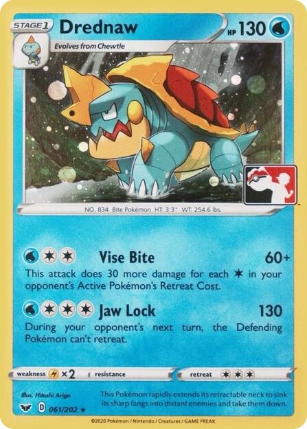 Drednaw (061/202) (Play Pokemon Promo) [League & Championship Cards] | Card Merchant Takapuna