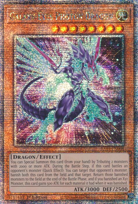 Galaxy-Eyes Photon Dragon (New Art) [RA04-EN008] Quarter Century Secret Rare | Card Merchant Takapuna