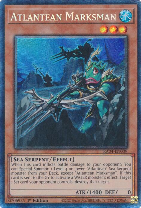 Atlantean Marksman [RA04-EN009] Prismatic Collector's Rare | Card Merchant Takapuna