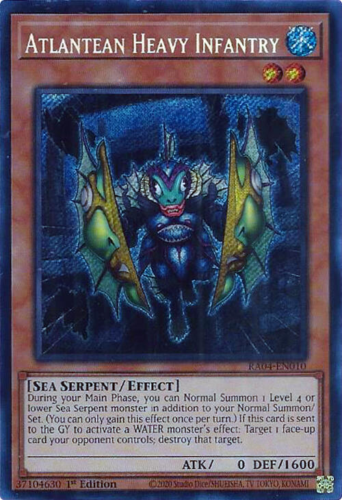 Atlantean Heavy Infantry [RA04-EN010] Secret Rare | Card Merchant Takapuna