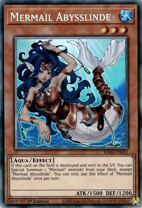 Mermail Abysslinde [RA04-EN011] Prismatic Collector's Rare | Card Merchant Takapuna