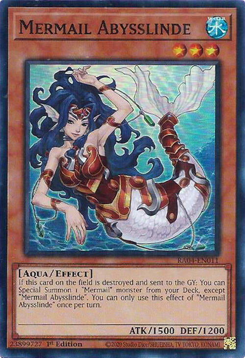 Mermail Abysslinde [RA04-EN011] Super Rare | Card Merchant Takapuna