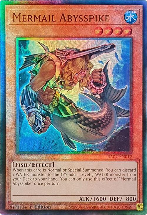 Mermail Abysspike [RA04-EN012] Prismatic Ultimate Rare | Card Merchant Takapuna