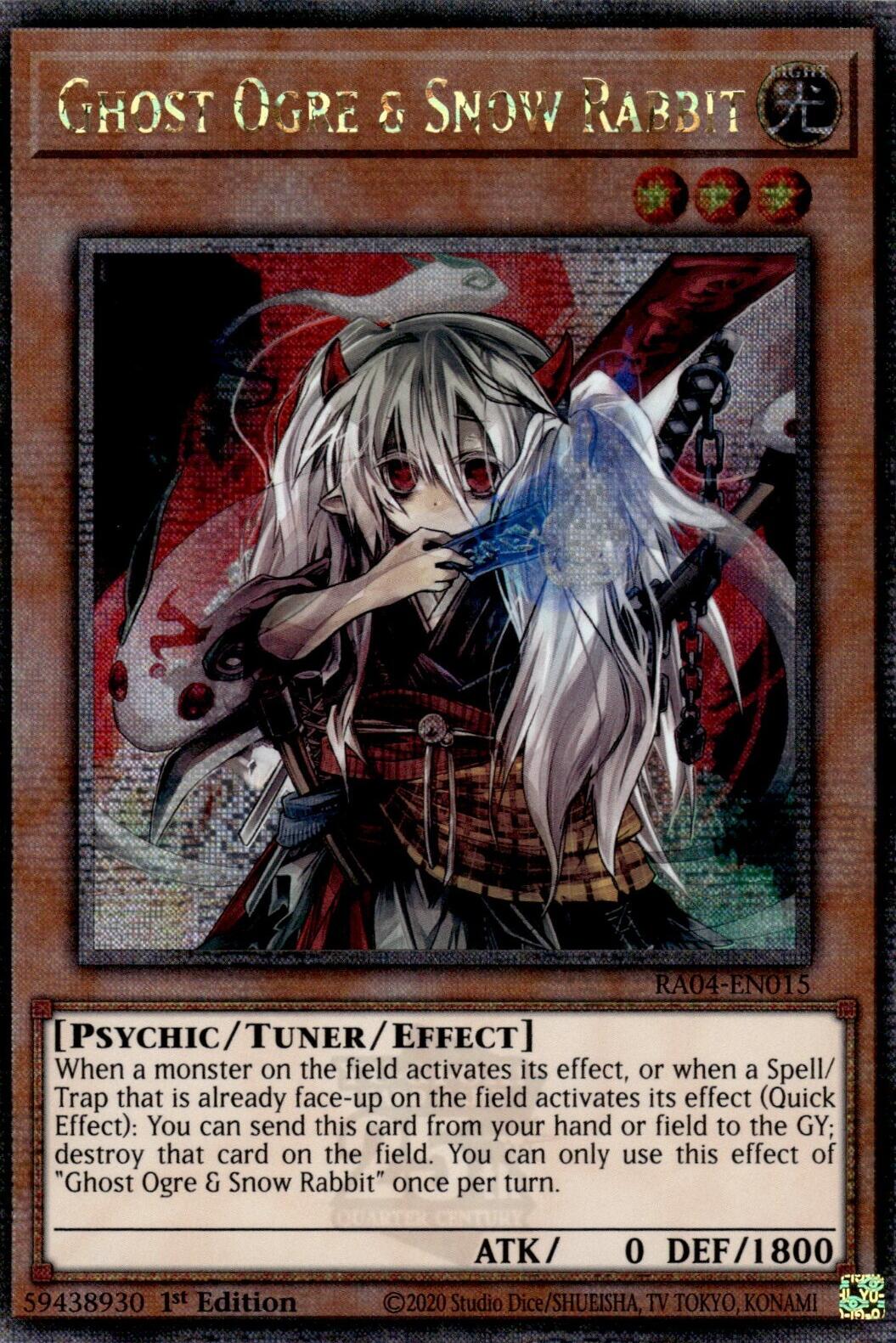 Ghost Ogre & Snow Rabbit [RA04-EN015] Quarter Century Secret Rare | Card Merchant Takapuna