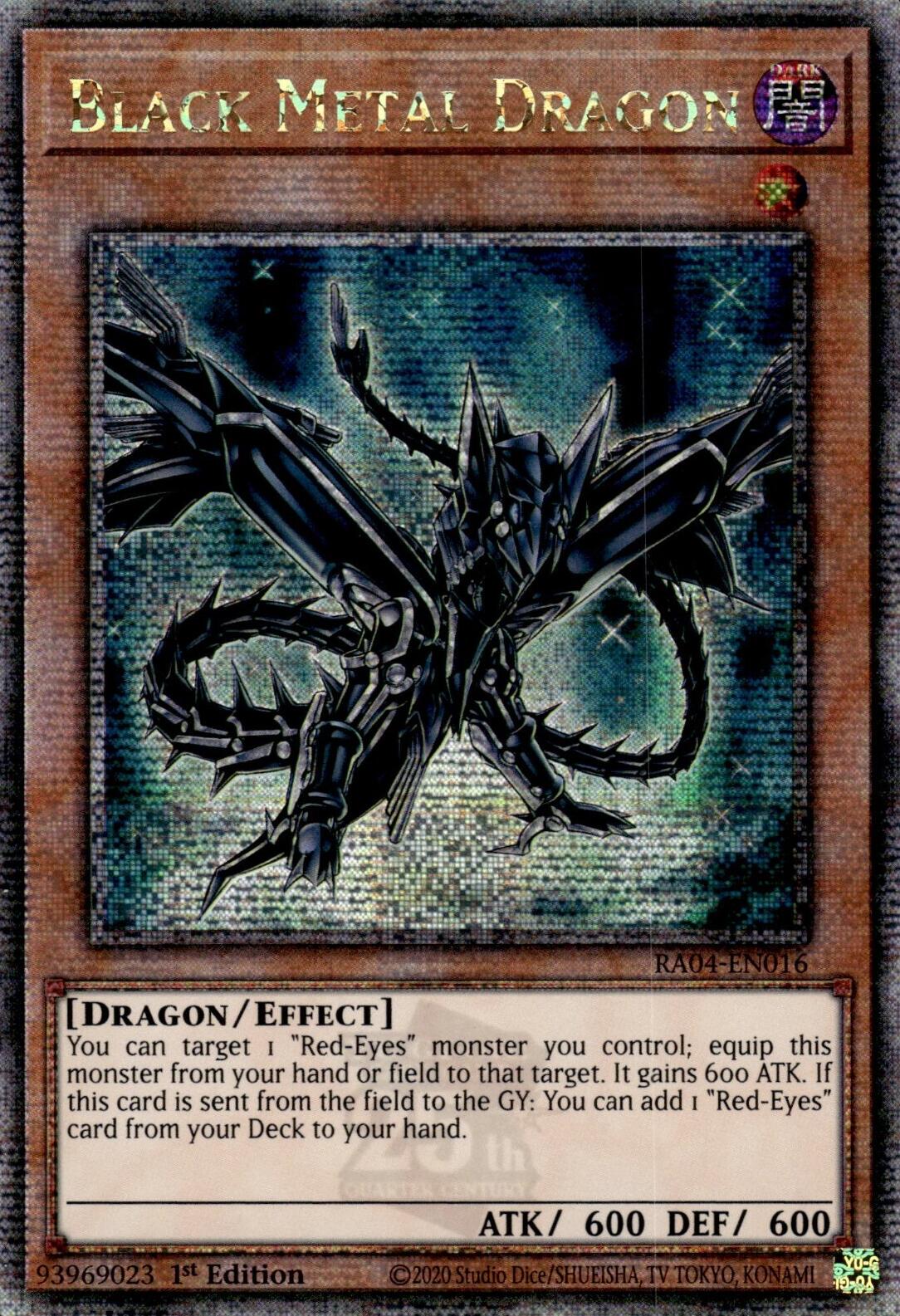 Black Metal Dragon [RA04-EN016] Quarter Century Secret Rare | Card Merchant Takapuna