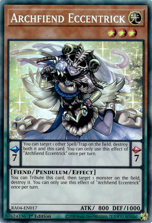 Archfiend Eccentrick [RA04-EN017] Prismatic Collector's Rare | Card Merchant Takapuna