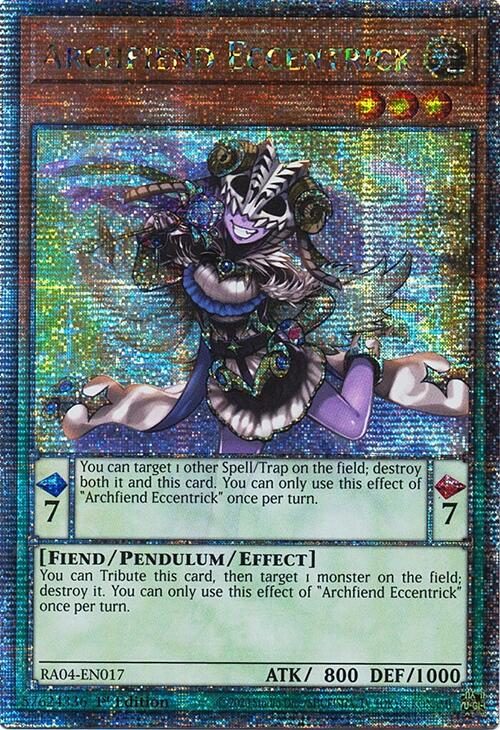 Archfiend Eccentrick [RA04-EN017] Quarter Century Secret Rare | Card Merchant Takapuna