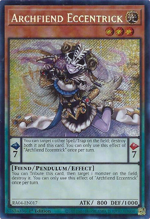 Archfiend Eccentrick [RA04-EN017] Secret Rare | Card Merchant Takapuna