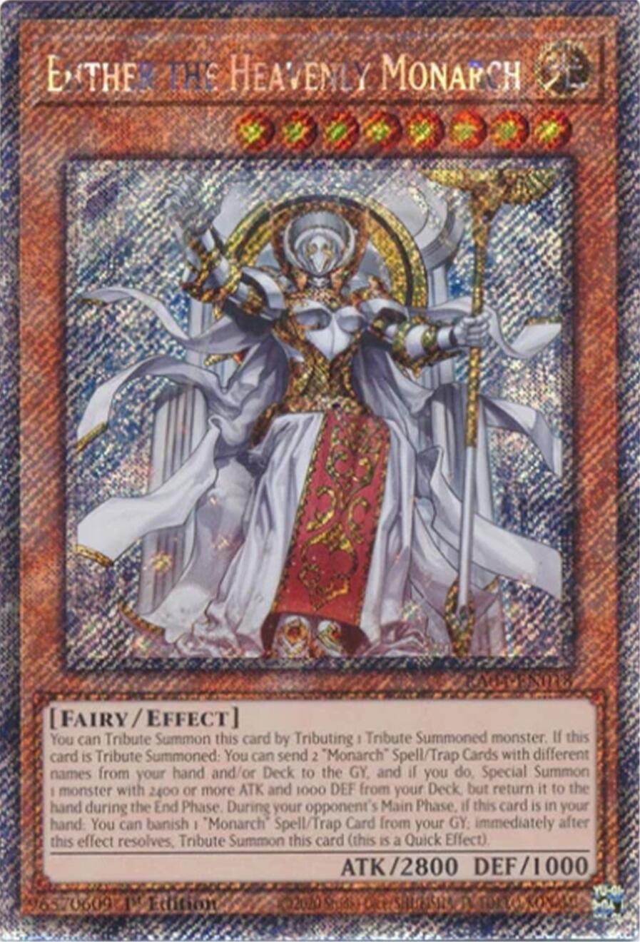 Ehther the Heavenly Monarch [RA04-EN018] Platinum Secret Rare | Card Merchant Takapuna