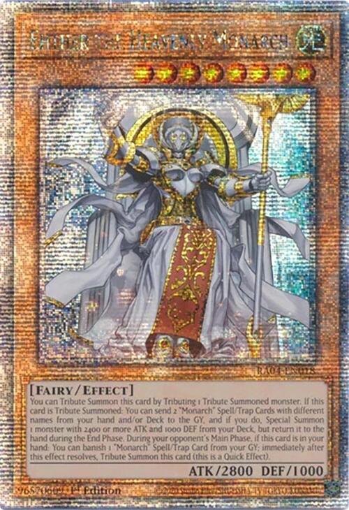 Ehther the Heavenly Monarch [RA04-EN018] Quarter Century Secret Rare | Card Merchant Takapuna