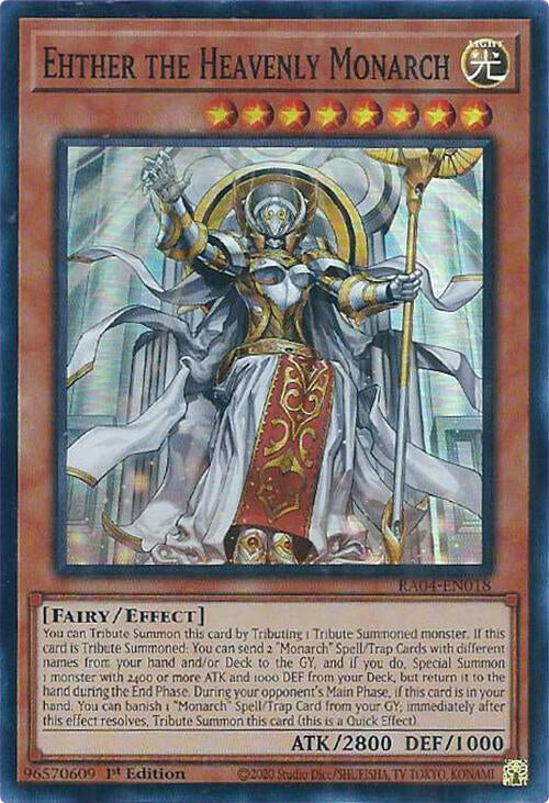 Ehther the Heavenly Monarch [RA04-EN018] Super Rare | Card Merchant Takapuna