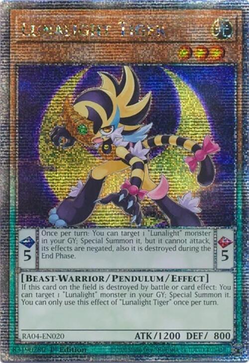 Lunalight Tiger [RA04-EN020] Quarter Century Secret Rare | Card Merchant Takapuna