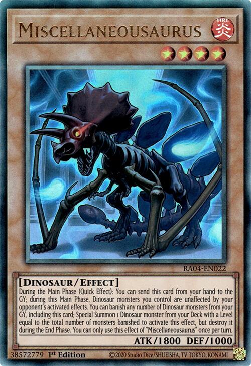 Miscellaneousaurus [RA04-EN022] Prismatic Ultimate Rare | Card Merchant Takapuna