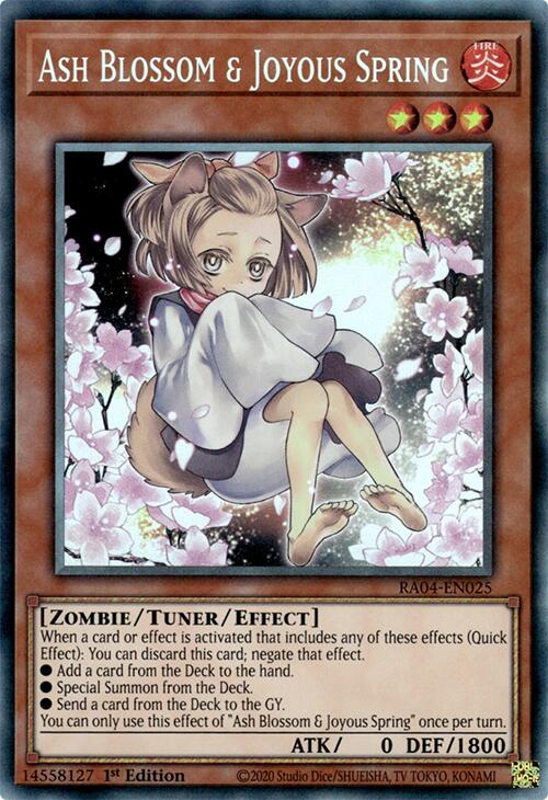 Ash Blossom & Joyous Spring (Alternate Art) [RA04-EN025] Prismatic Collector's Rare | Card Merchant Takapuna