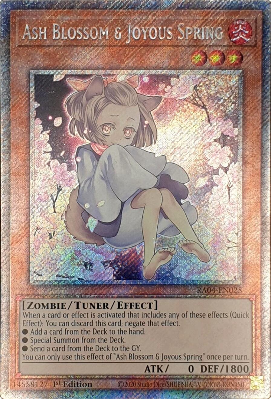 Ash Blossom & Joyous Spring (Alternate Art) [RA04-EN025] Platinum Secret Rare | Card Merchant Takapuna
