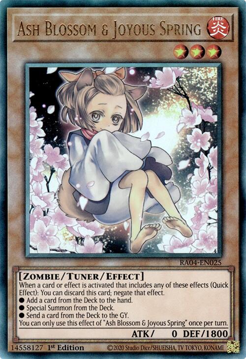 Ash Blossom & Joyous Spring (Alternate Art) [RA04-EN025] Prismatic Ultimate Rare | Card Merchant Takapuna
