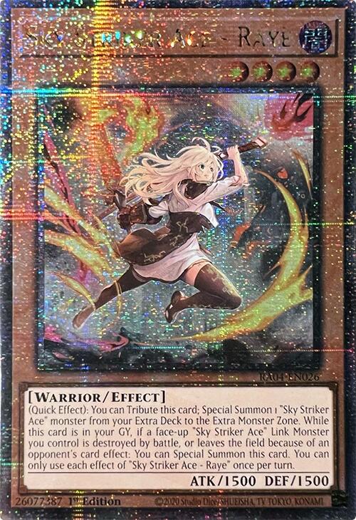 Sky Striker Ace - Raye (New Art) [RA04-EN026] Quarter Century Secret Rare | Card Merchant Takapuna