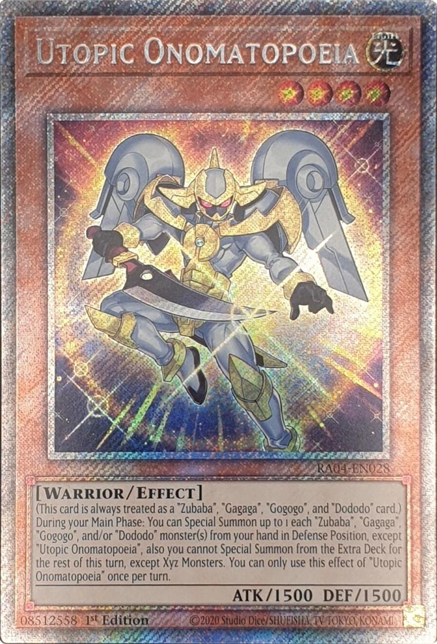 Utopic Onomatopoeia [RA04-EN028] Platinum Secret Rare | Card Merchant Takapuna