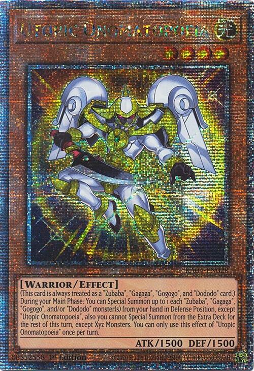 Utopic Onomatopoeia [RA04-EN028] Quarter Century Secret Rare | Card Merchant Takapuna