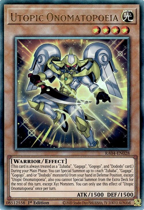 Utopic Onomatopoeia [RA04-EN028] Ultimate Rare | Card Merchant Takapuna